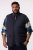 Men+ 464 Chaleco acolchado con cuello college Azul marino - Chaquetas - Chaquetas Tallas Grandes 2XL-8XL