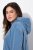 Ulla Popken 834536 Vestido de felpa con capucha Azul denim - Vestidos sudadera - 