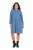 Ulla Popken 834536 Vestido de felpa con capucha Azul denim - Vestidos sudadera - 
