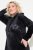Ulla Popken 834550 Vestido de manga larga con capucha Negro - Vestidos sudadera - 