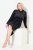 Ulla Popken 834550 Vestido de manga larga con capucha Negro - Vestidos sudadera - 