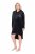 Ulla Popken 834550 Vestido de manga larga con capucha Negro - Vestidos sudadera - 