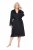 Ulla Popken 834837 Albornoz kimono con encaje Negro - Batas & albornoces - 