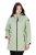 Ulla Popken 835132 Chaqueta técnica HYPRAR en línea A con capucha desmontable Verde salvia claro - Chaquetas - Chaquetas para mujer en tallas grandes