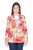 Ulla Popken 835230 Blazer de algodón de flores Rojo - Blazers - Blazers en tallas grandes para mujer