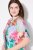 Ulla Popken 836746 Vestido midi de flores con volantes Azul claro - Vestidos midi - Vestidos midi de talla grande