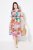 Ulla Popken 836746 Vestido midi de flores con volantes Azul claro - Vestidos midi - Vestidos midi de talla grande