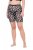 Ulla Popken 836803 Pantalón corto antirrozaduras de flores Negro - Culotes antirozaduras - 