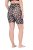 Ulla Popken 836803 Pantalón corto antirrozaduras de flores Negro - Culotes antirozaduras - 