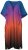 Ulla Popken 837090 Vestido Azul real - Caftanes - 