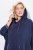Ulla Popken 837190 Poncho lounge con capucha Morado oscuro - Pijamas/ropa de estar en casa - 