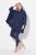 Ulla Popken 837190 Poncho lounge con capucha Morado oscuro - Pijamas/ropa de estar en casa - 