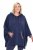 Ulla Popken 837190 Poncho lounge con capucha Morado oscuro - Pijamas/ropa de estar en casa - 