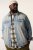 STHUGE 837222 Chaqueta vaquera con bolsillos en el pecho Azul claro - Chaquetas - Chaquetas Tallas Grandes 2XL-8XL