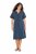 Ulla Popken 837403 Vestido de jersey de manga corta Azul marino - Vestidos de punto jersey - 