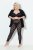 Ulla Popken 837949 Leggings de media con estampado Negro - Medias & calcetines - 