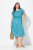 Ulla Popken 838483 Vestido con estampado animal Turquesa - Vestidos de verano - Vestidos de verano tallas grandes
