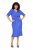 Ulla Popken 838765 Vestido de jersey de manga corta con cuello de pico Azul grisáceo - Vestidos midi - Vestidos midi de talla grande