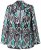 Ulla Popken 839961 Blazer estampado de mezcla de lino Negro - Blazers - Blazers en tallas grandes para mujer