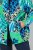 Ulla Popken 840024 Chaqueta de lluvia con estampado animal Verde menta - Ropa impermeable - 
