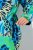 Ulla Popken 840024 Chaqueta de lluvia con estampado animal Verde menta - Ropa impermeable - 
