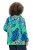 Ulla Popken 840024 Chaqueta de lluvia con estampado animal Verde menta - Ropa impermeable - 