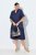 Ulla Popken 840367 Vestido midi de manga corta con cuello de pico Azul marino - Vestidos midi - Vestidos midi de talla grande