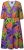 Ulla Popken 841034 Vestido estampado con manga 3/4 Azul marino - Vestidos maxi - Vestidos largos en tallas grandes