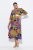 Ulla Popken 841034 Vestido estampado con manga 3/4 Azul marino - Vestidos maxi - Vestidos largos en tallas grandes