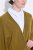 Ulla Popken 841117 Poncho de punto oversize con strass Verde oliva - Ponchos y capas - 