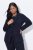 Ulla Popken 841163 Blazer de punto jacquard Azul marino - Blazers - Blazers en tallas grandes para mujer