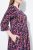 Ulla Popken 841219 Vestido largo de flores Morado oscuro - Vestidos maxi - Vestidos largos en tallas grandes