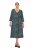 Ulla Popken 841839 Vestido de jersey con estampado animal y manga 3/4 Verde oscuro - Vestidos midi - Vestidos midi de talla grande
