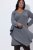 Ulla Popken 841941 Vestido de punto de manga larga Gris jaspeado - Vestidos de punto - 