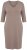 Ulla Popken 841952 Vestido de felpa con cuello de pico Marrón claro - Vestidos - Vestidos para todas las tallas