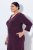 Ulla Popken 841952 Vestido de felpa con manga 3/4 Ciruela - Vestidos midi - Vestidos midi de talla grande