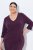 Ulla Popken 841952 Vestido de felpa con manga 3/4 Ciruela - Vestidos midi - Vestidos midi de talla grande