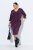 Ulla Popken 841952 Vestido de felpa con manga 3/4 Ciruela - Vestidos midi - Vestidos midi de talla grande