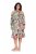 Ulla Popken 842471 Vestido evasé con manga 3/4 Champán - Vestidos - Vestidos para todas las tallas