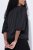 Ulla Popken 842712 Blazer corto con lazada y mangas con volantes Negro - Blazers - Blazers en tallas grandes para mujer