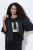 Ulla Popken 842712 Blazer corto con lazada y mangas con volantes Negro - Blazers - Blazers en tallas grandes para mujer