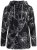 Ulla Popken 842758 Chaqueta polar de flores con capucha Negro - Ropa de lana - 