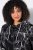Ulla Popken 842758 Chaqueta polar de flores con capucha Negro - Ropa de lana - 