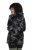 Ulla Popken 842758 Chaqueta polar de flores con capucha Negro - Ropa de lana - 