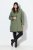 Ulla Popken 842951 Abrigo técnico HYPRAR impermeable con capucha Verde grisáceo - Abrigos - Abrigos de talla grande