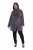 Ulla Popken 843003 Abrigo de pelo sintético con cuello alto Gris - Abrigos - Abrigos de talla grande