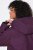 Ulla Popken 843105 Chaqueta técnica HYPRAR impermeable con estampado de ondas Ciruela - Chaquetas - Chaquetas para mujer en tallas grandes