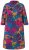 Ulla Popken 843180 Vestido de jersey de flores Petróleo - Vestidos - Vestidos para todas las tallas