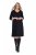 Ulla Popken 843326 Vestido de felpa con manga 3/4 Negro - Vestidos sudadera - 