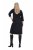 Ulla Popken 843326 Vestido de felpa con manga 3/4 Negro - Vestidos sudadera - 